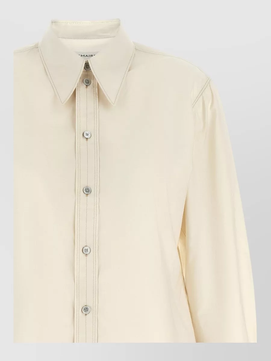 Lemaire Silk Cotton Pointed Collar Shirt