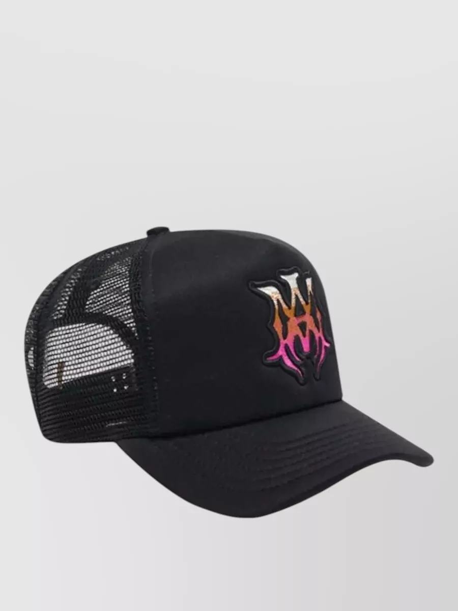 Amiri logo-patch trucker cap