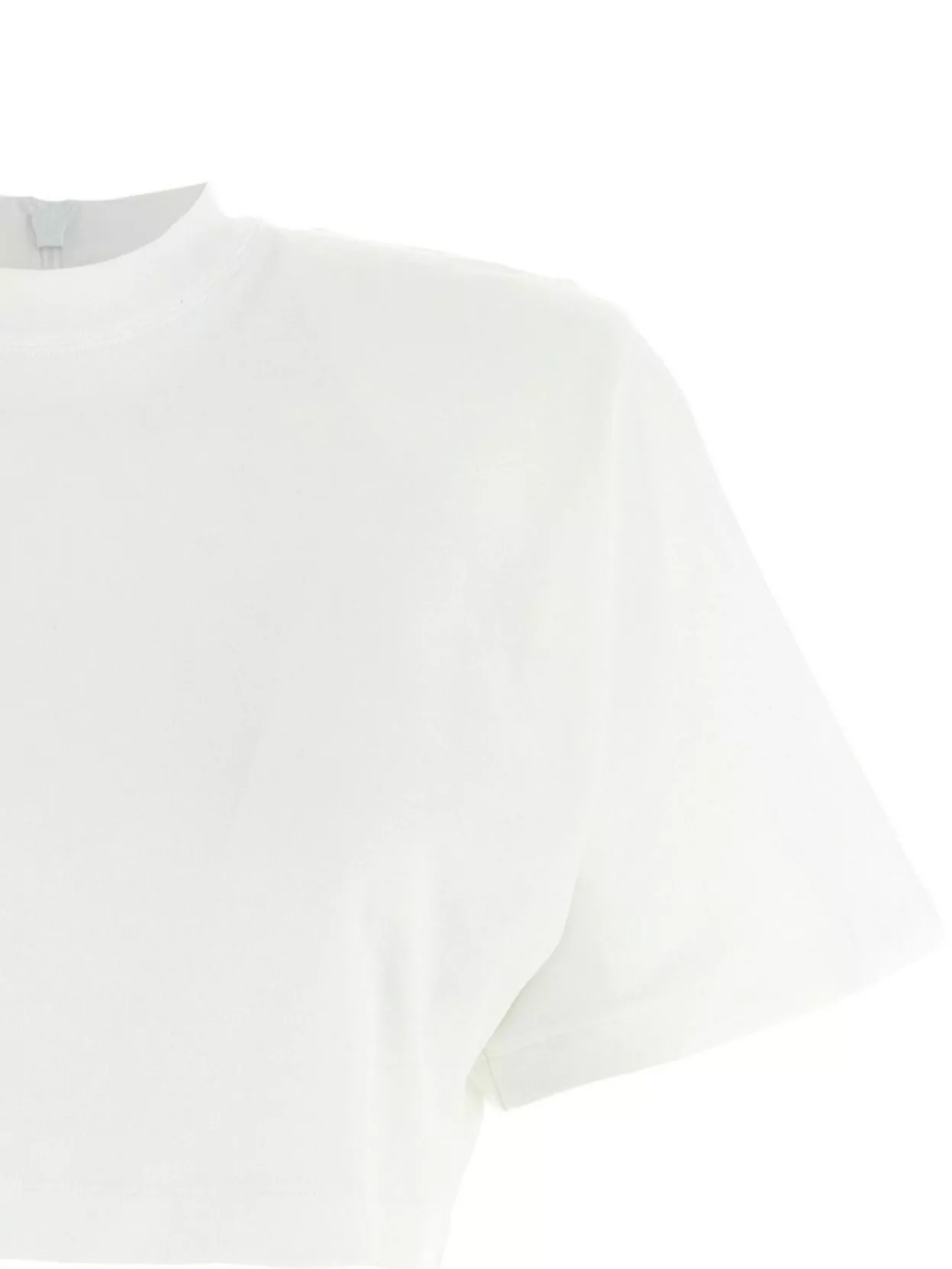 Pinko Short-sleeved Crop Top With Padded Shoulders