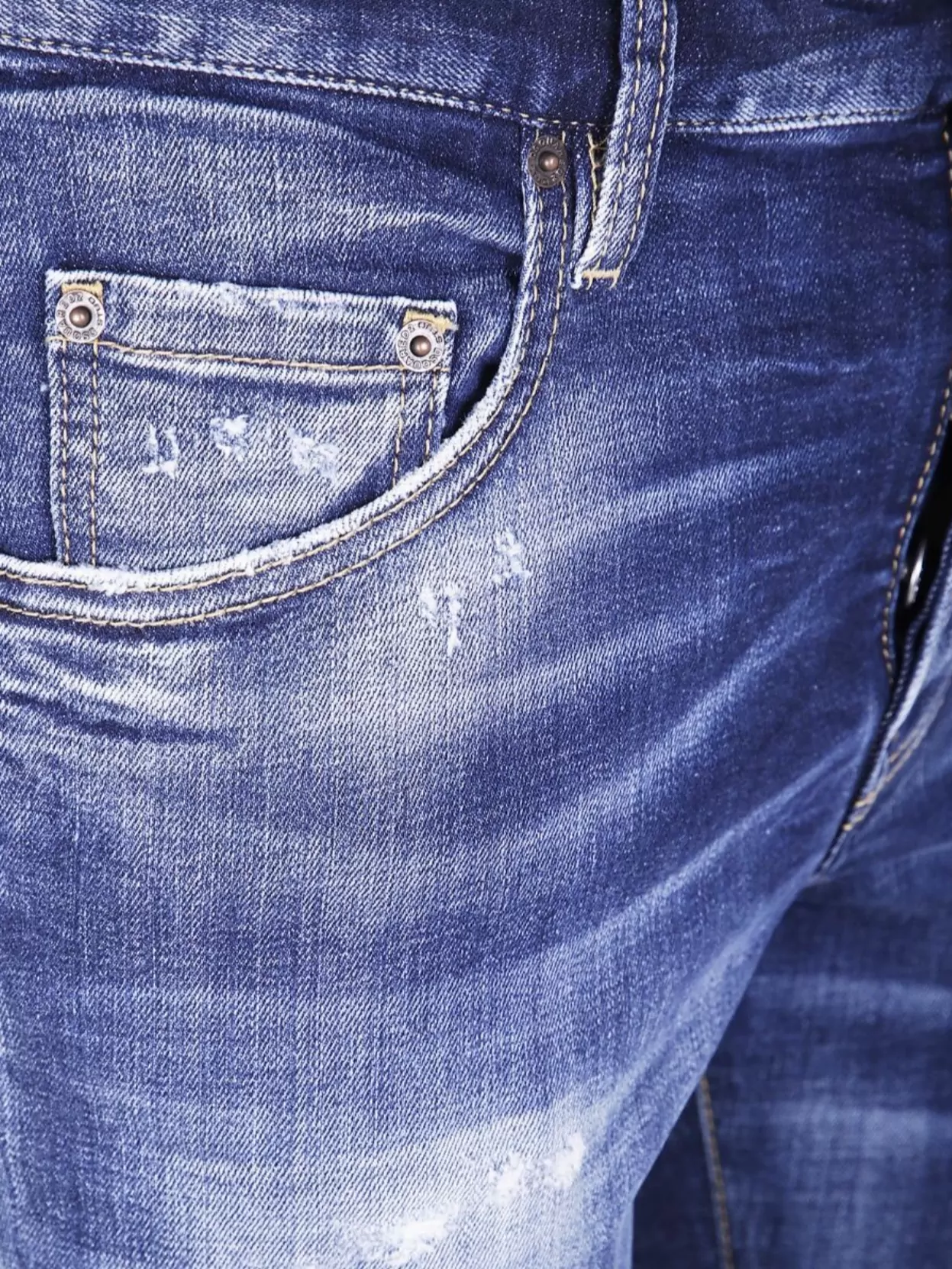 Dsquared2 Skater Jean Belt Loops Distressed Detailing In Blue