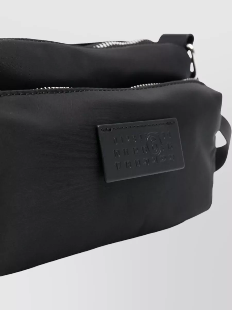 Mm6 Maison Margiela Nylon Shoulder Bag Featuring Pocket Strap