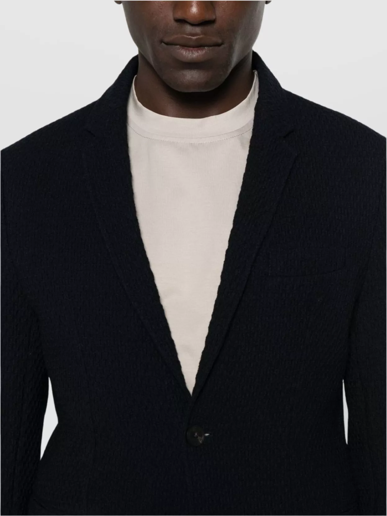 Emporio Armani Jacket Wool Textured Chest Pocket