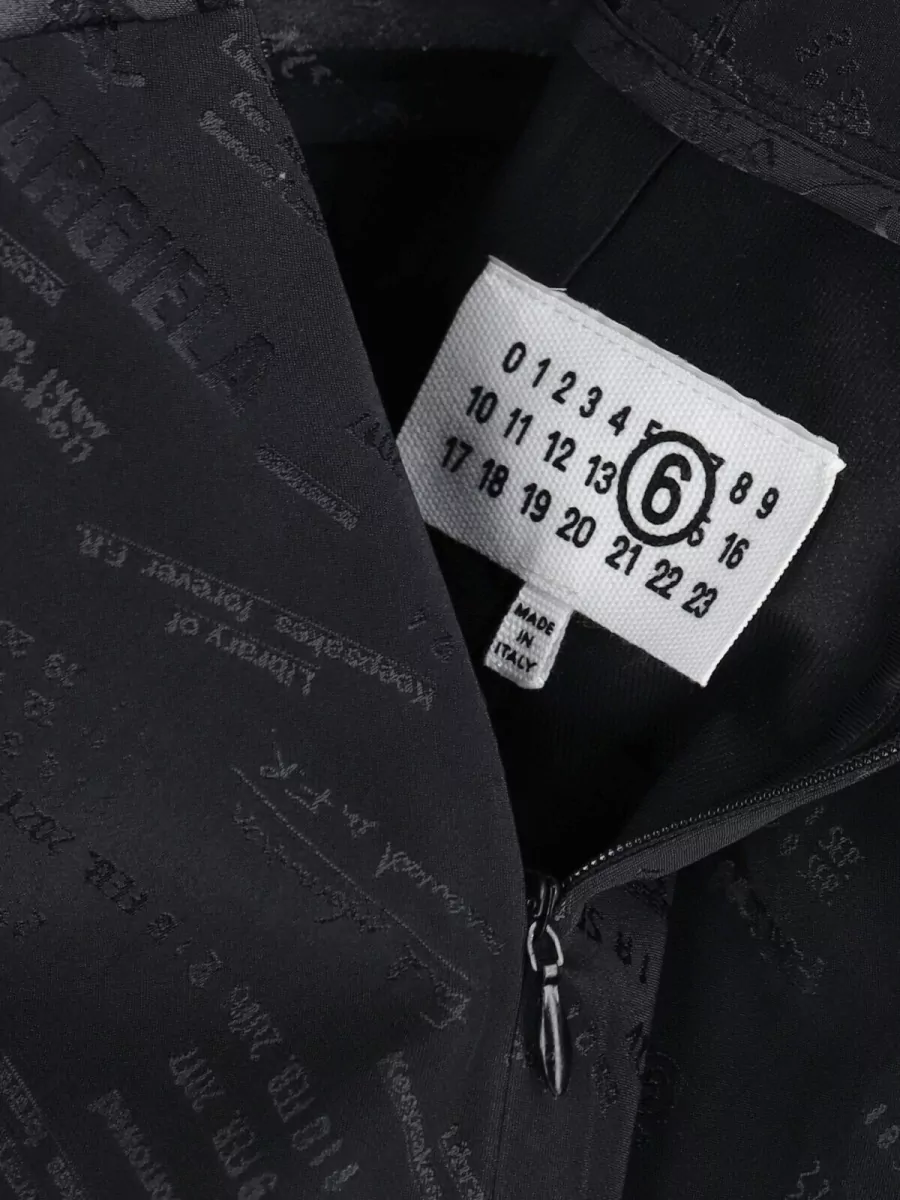 Mm6 Maison Margiela Allover Print Draped Top Spaghetti Straps