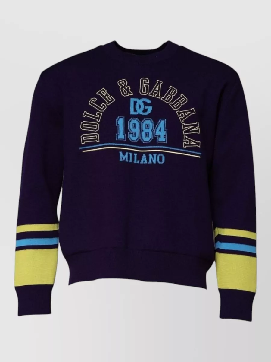 Dolce&Gabbana wool logo-print crew-neck sweatshirt