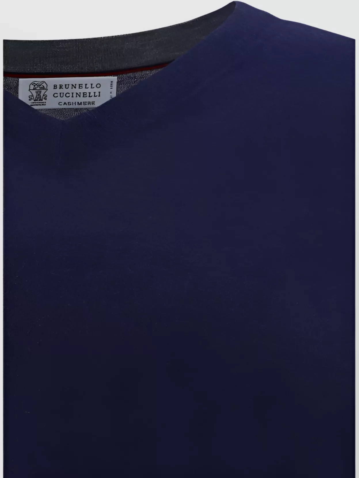 Brunello Cucinelli Ribbed V-Neck Sweater With Long Sleeves