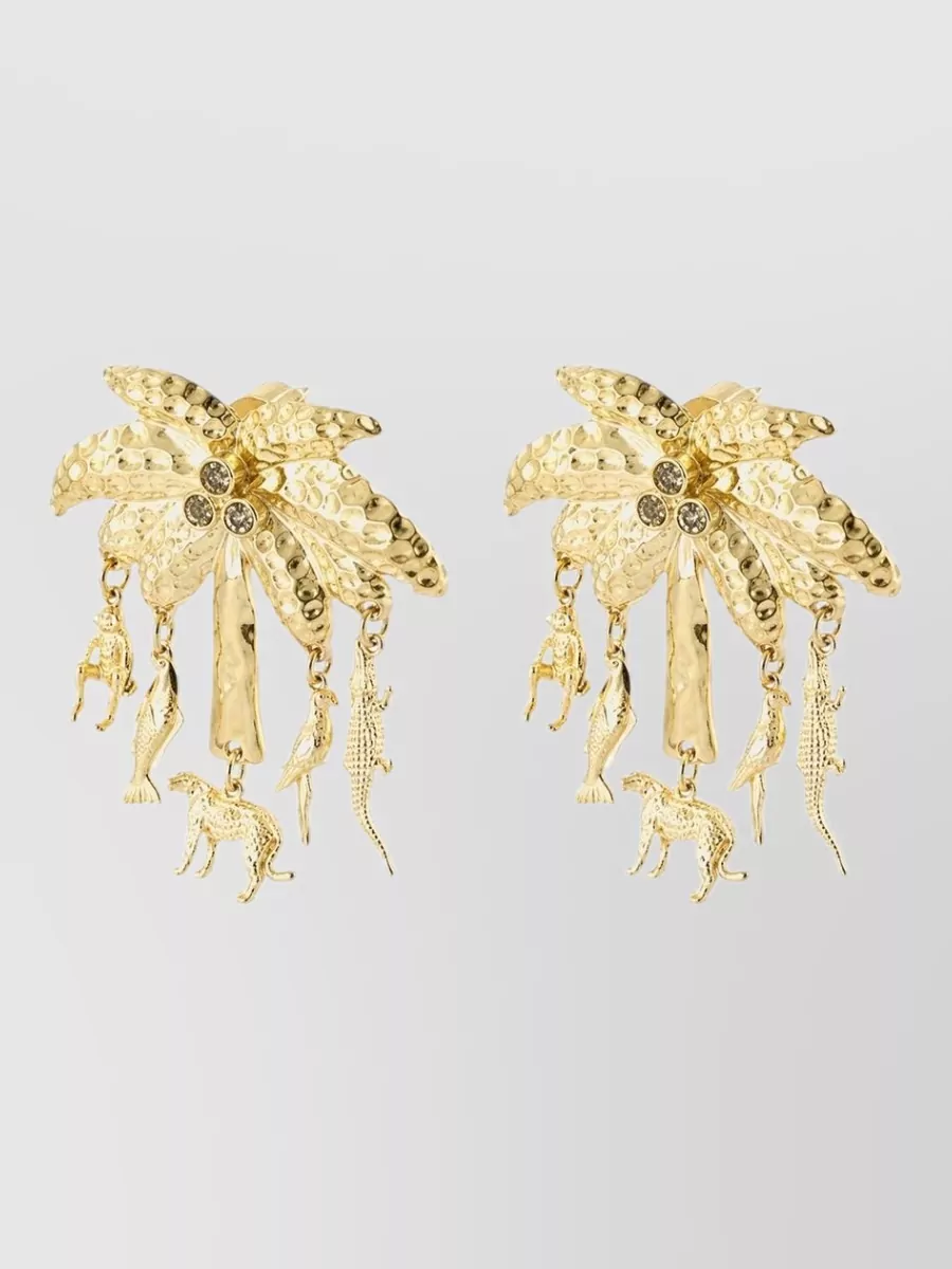 Jacquemus crystal-embellished palm drop earrings