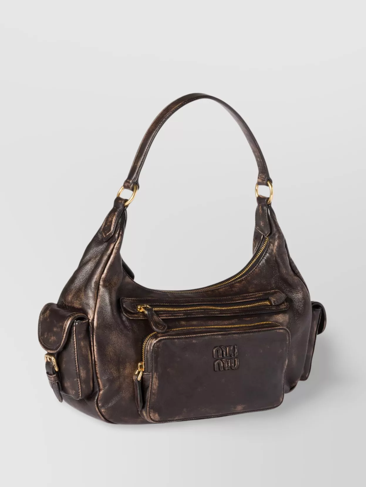 Miu Miu Zip Front Gold Side Top Handle