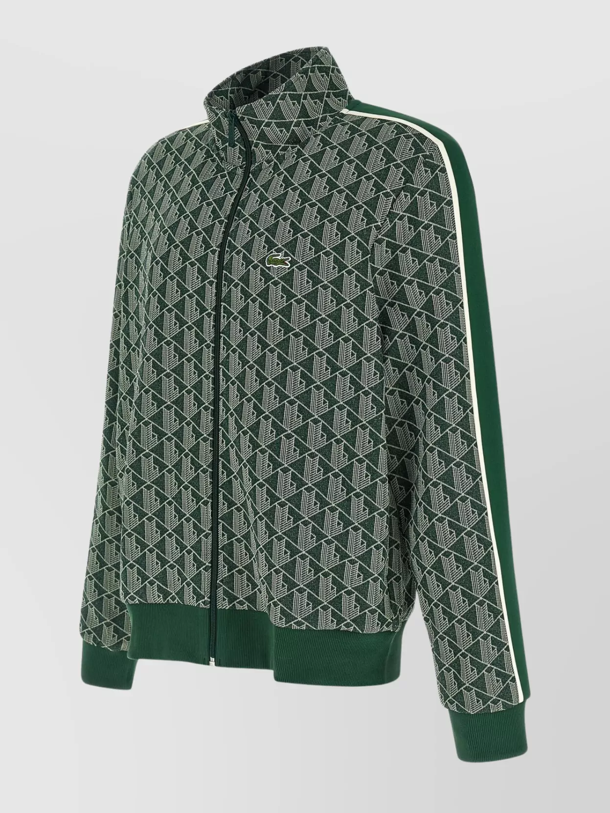Lacoste Sweatshirt With High Collar And Side Stripes