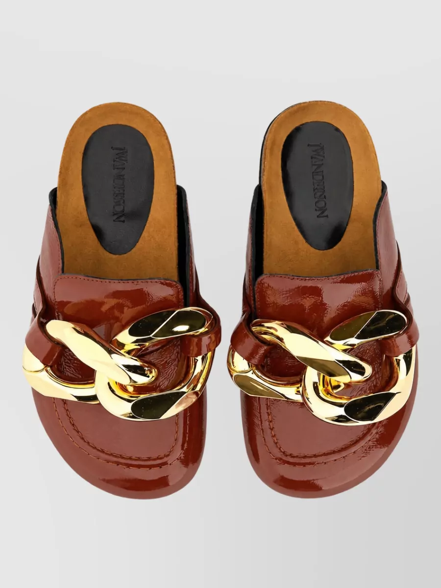 Jw Anderson Leather Chain Mules