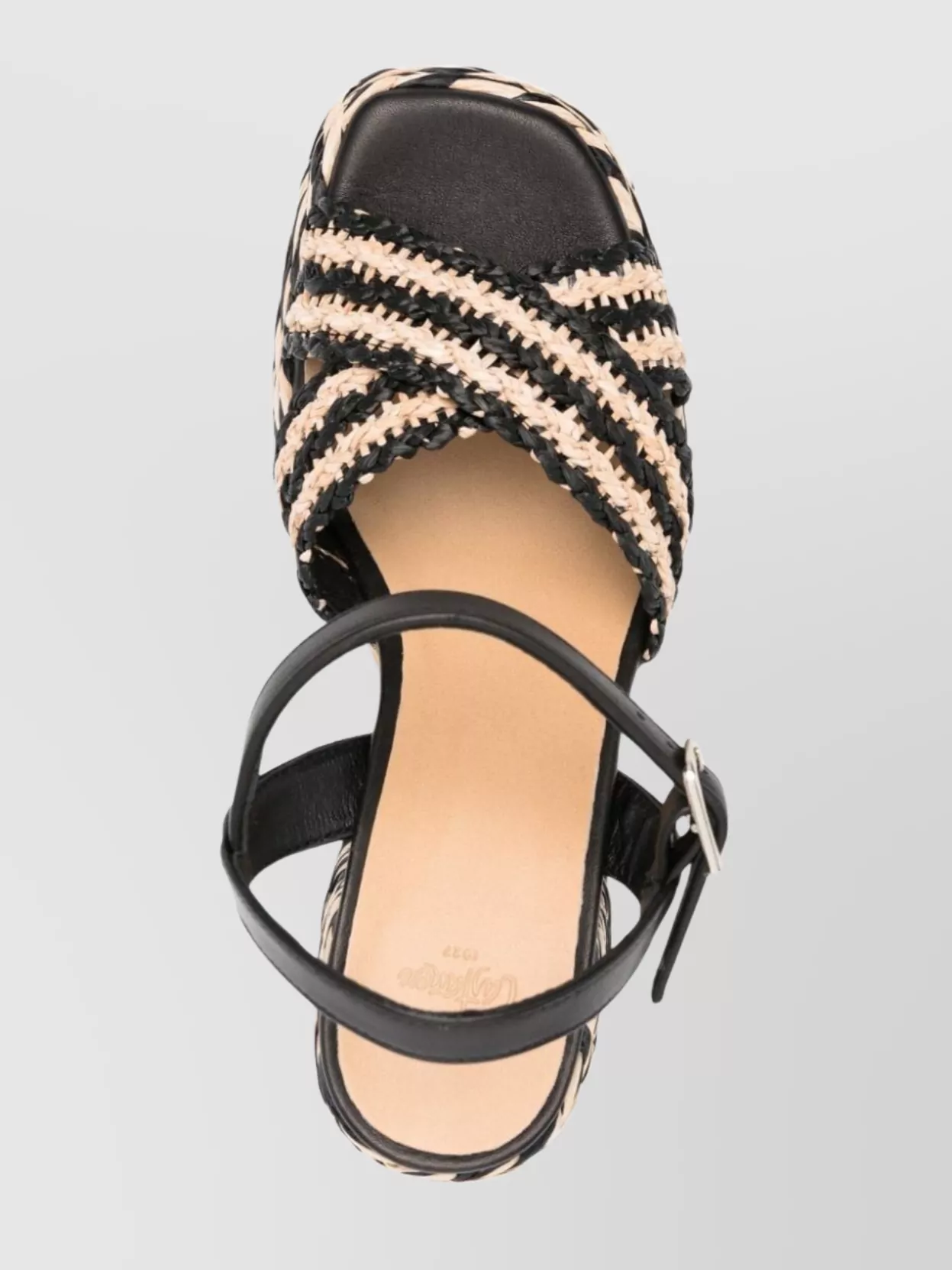 Shop Castaã±er Raffia Block Heel Sandals