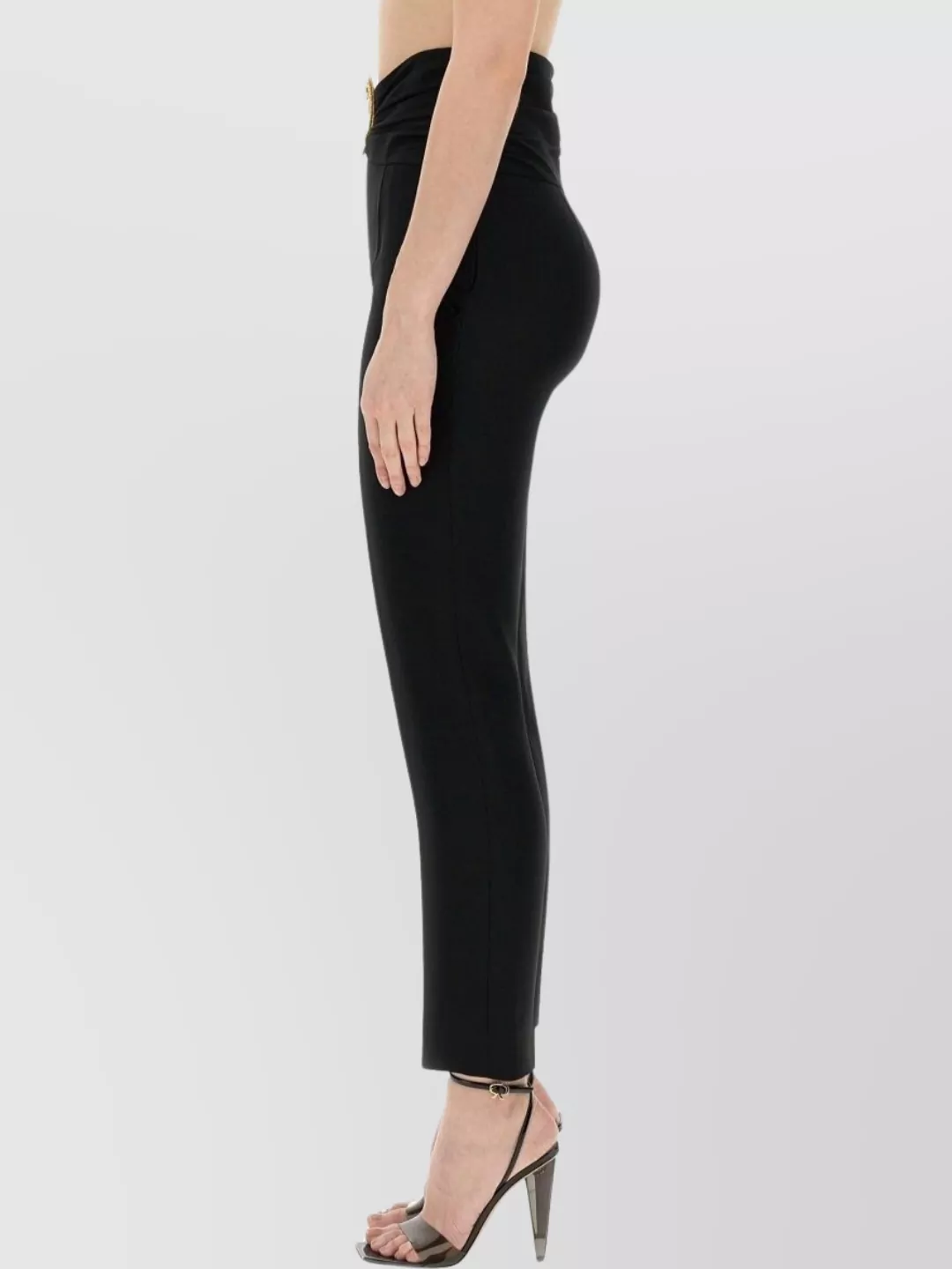 Moschino Heart Embellished High-Waisted Ankle Trousers