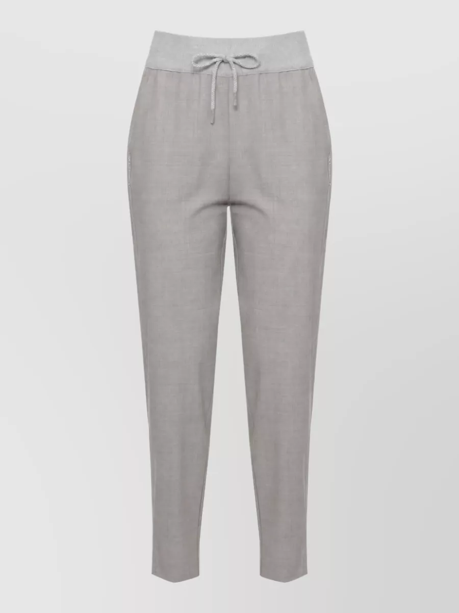 Panicale virgin wool straight-leg loungewear trousers