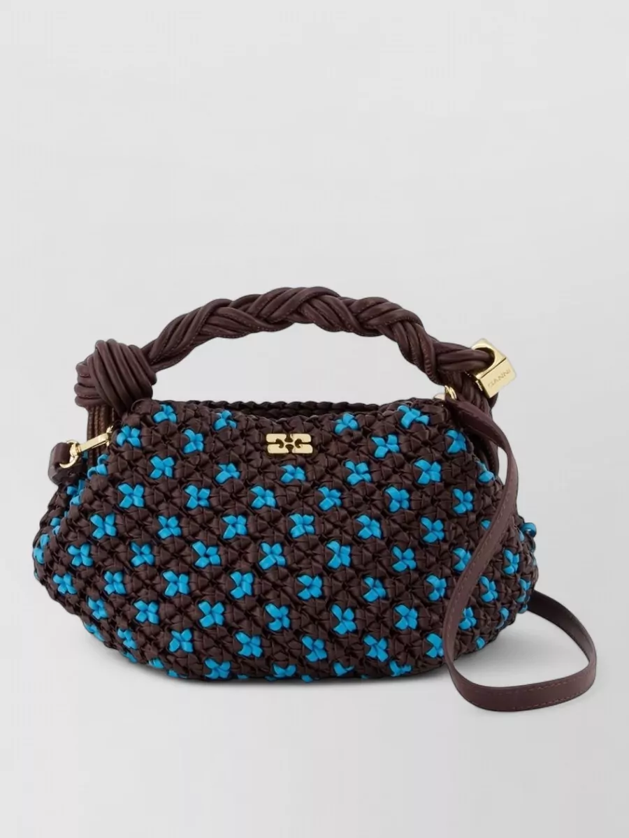 Ganni Bou mini braided shoulder bag