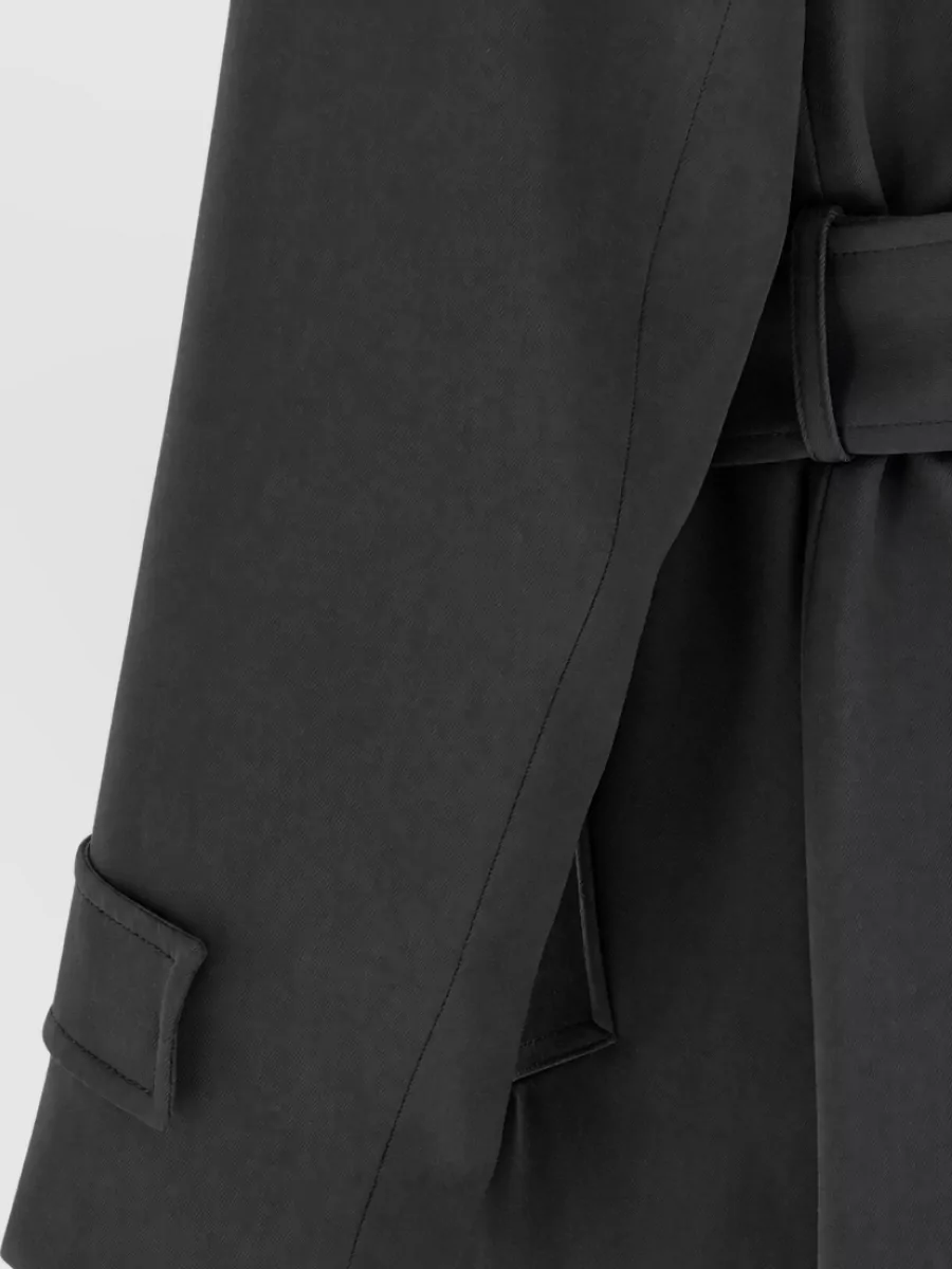 Lardini Virgin Wool Belted Single-Breasted Trench Coat