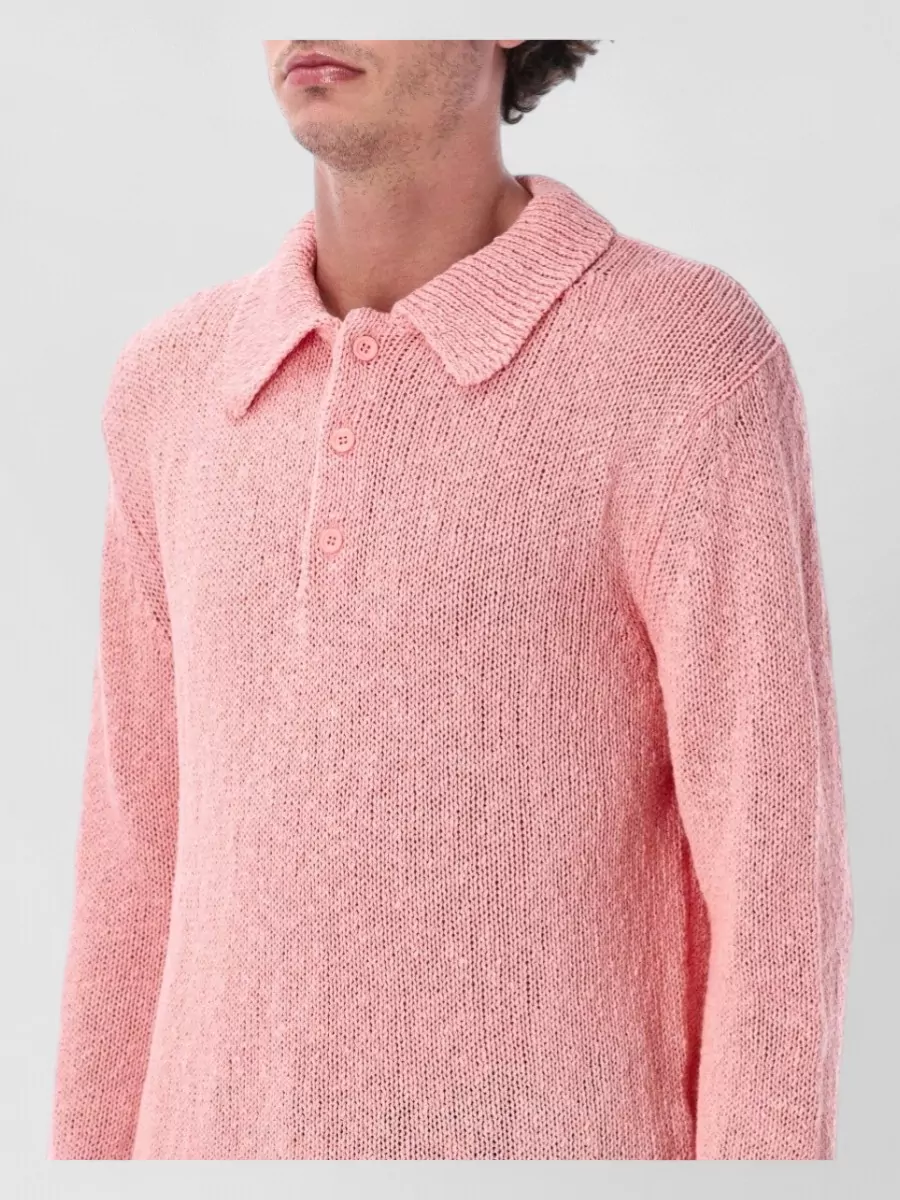 Sunflower Cotton Linen Polo Sweater