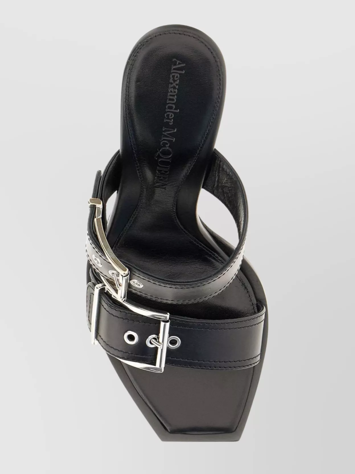 Alexander Mcqueen Alexander Mc Queen Punk Double Buckle Leather Sandals