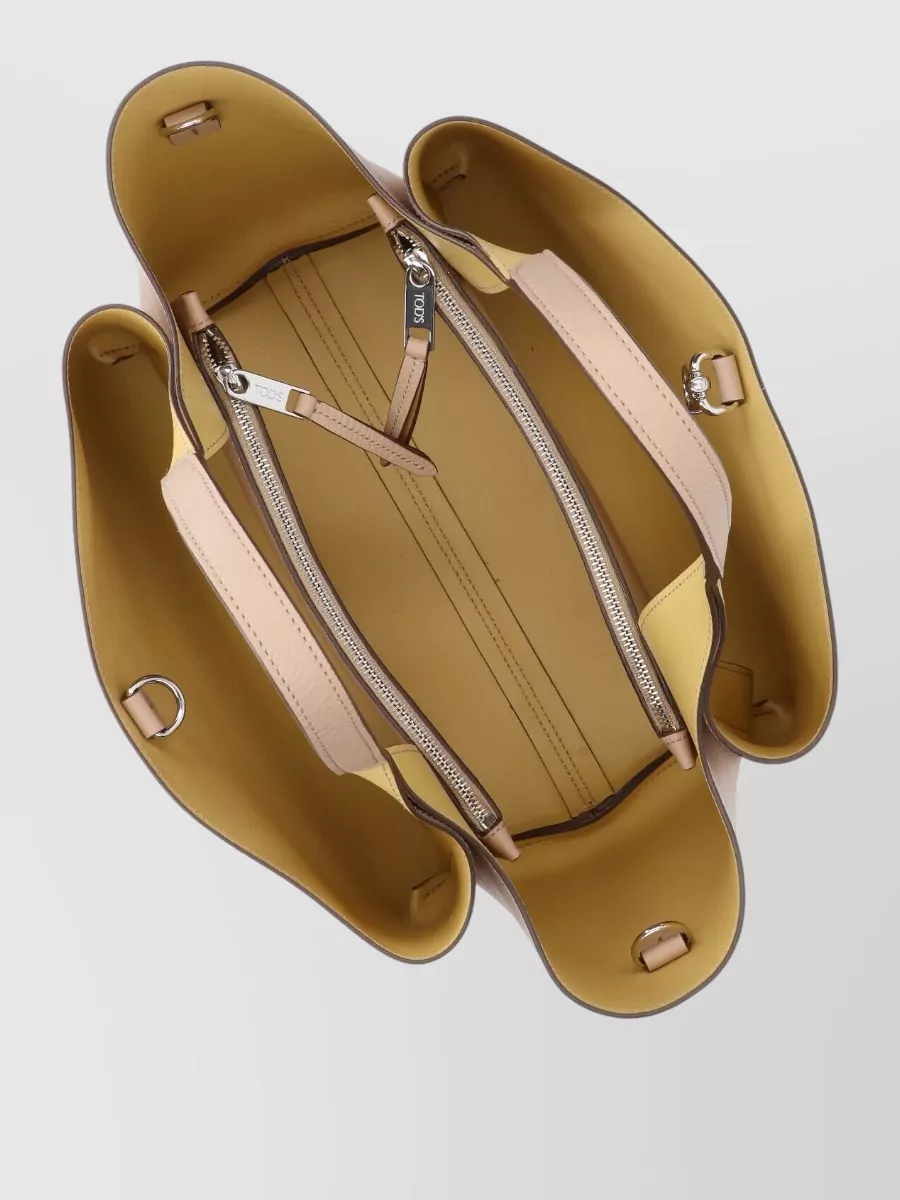 Tod's Tote Bag Hand Design Detachable Strap Handles