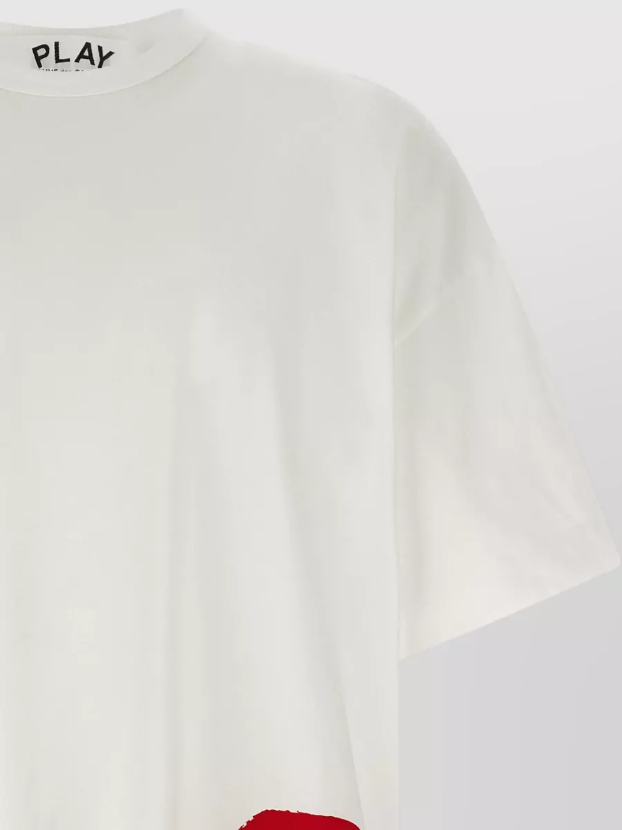 Comme Des Garçons Play Crew Neck Graphic Print Short Sleeve T-Shirt