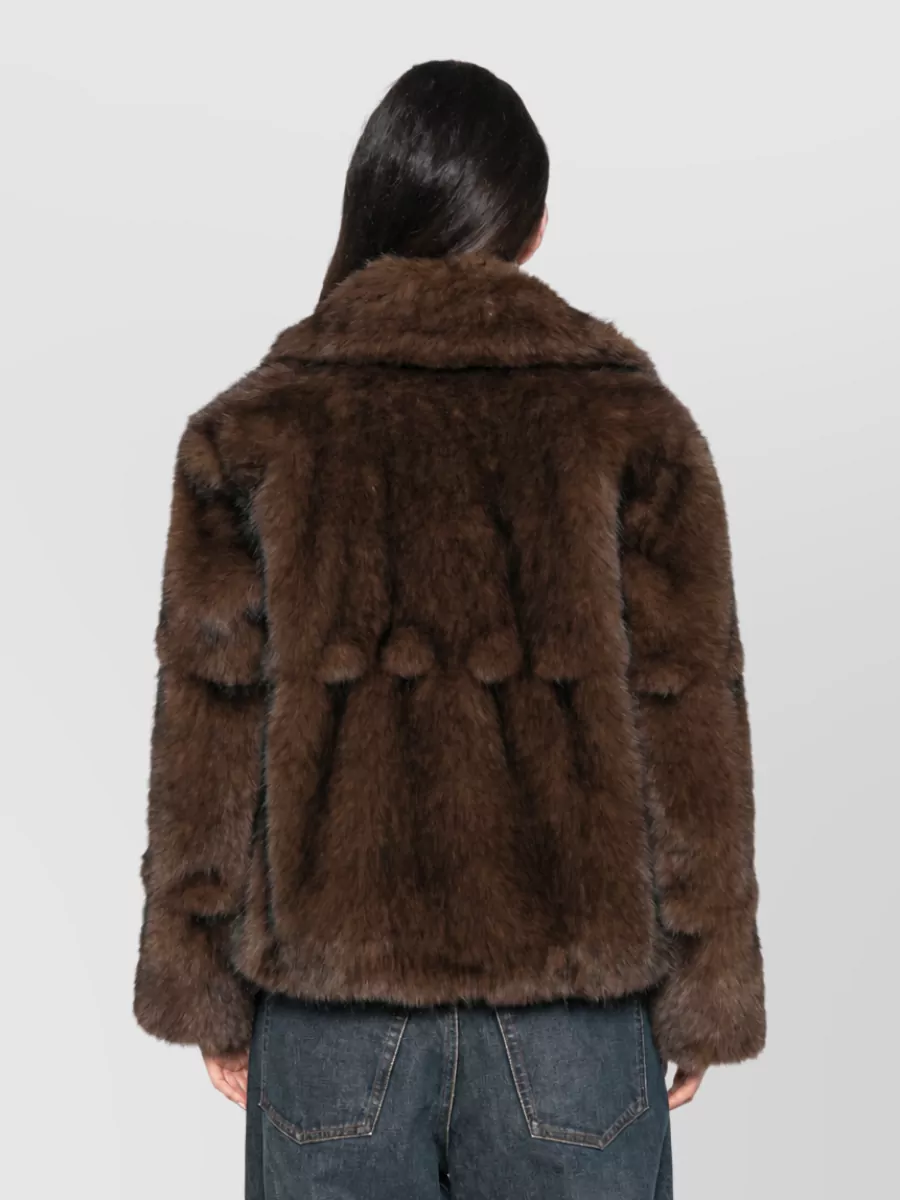 Ermanno Scervino Faux Fur Long-Sleeve Coat