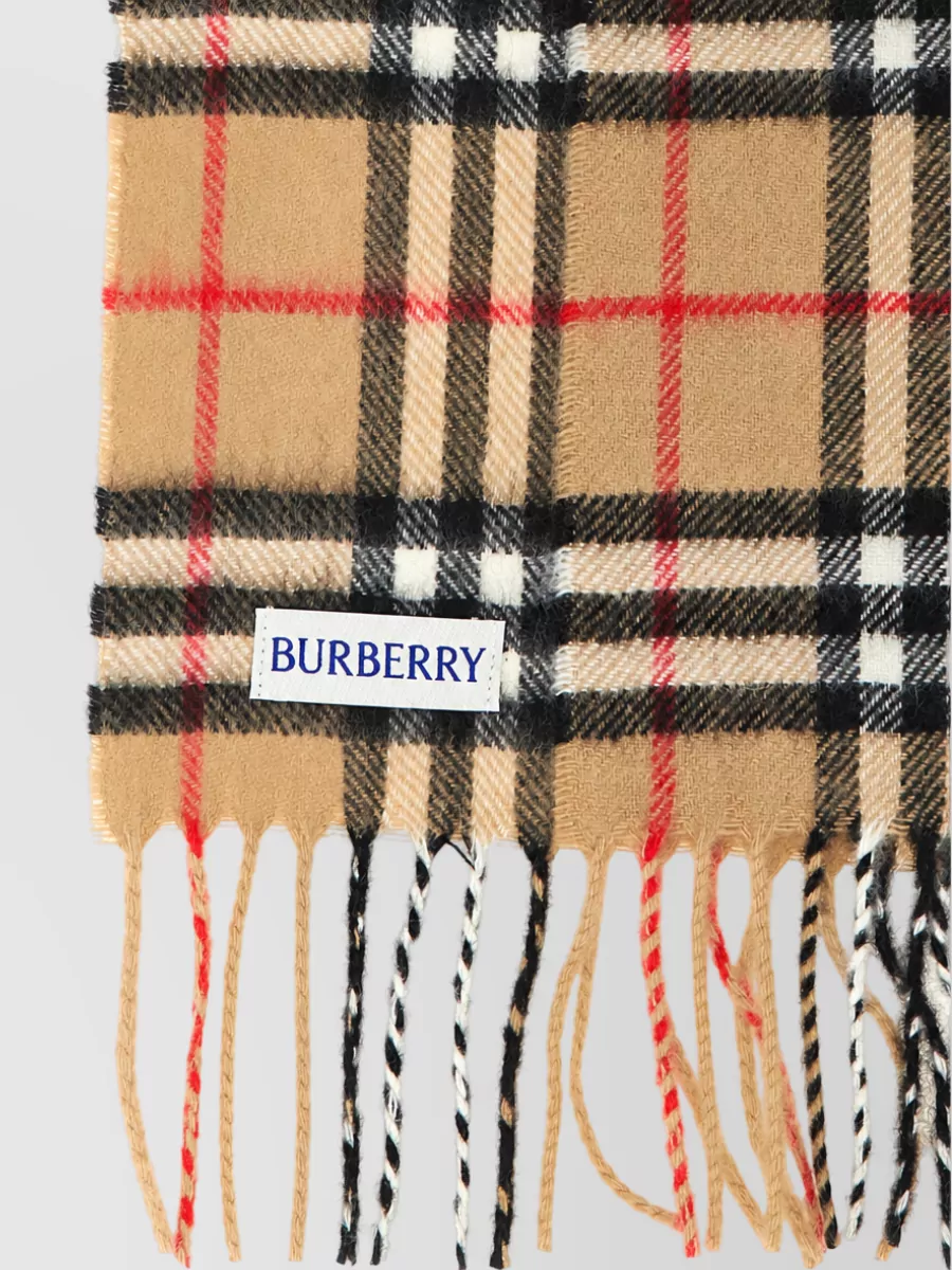 Burberry Checked Cashmere Scarf