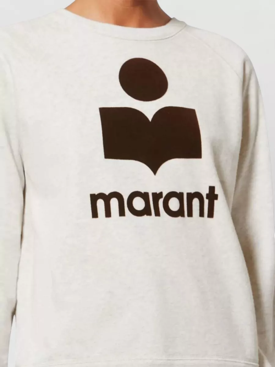 Isabel Marant Etoile Logo Sweatshirt Crewneck Long Sleeves Ribbed Cuffs Hem
