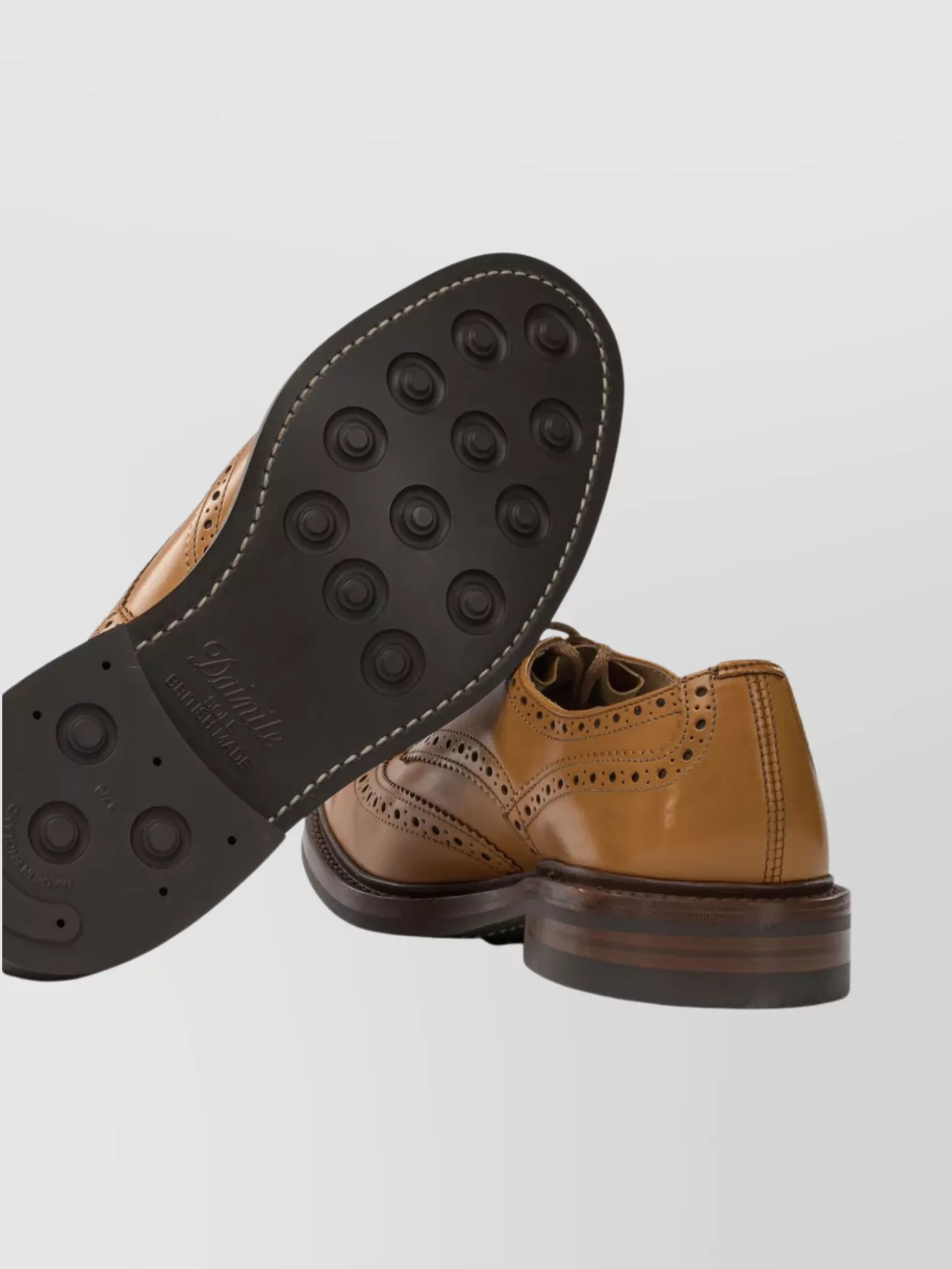 Tricker's Round Toe Brogue Derby Lace-Up Shoes