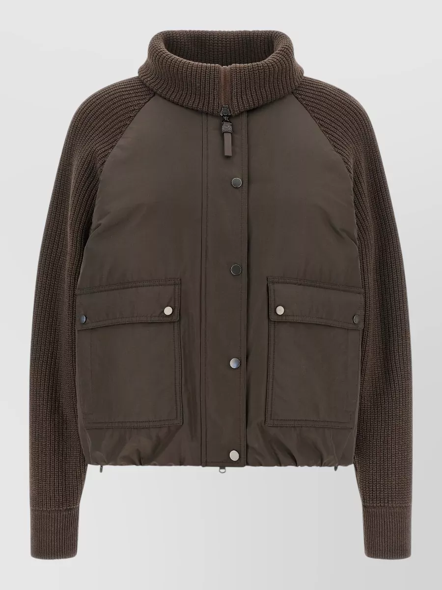 Brunello Cucinelli down cropped boxy-fit jacket