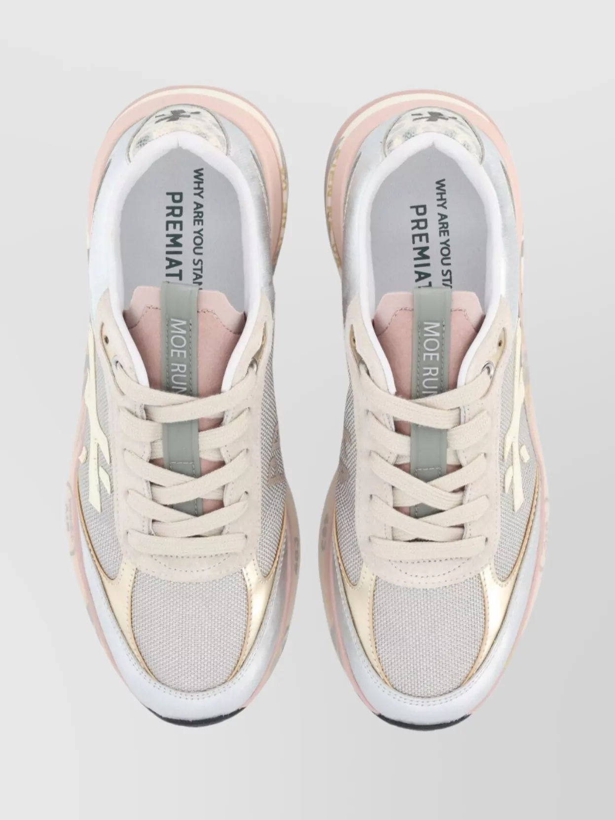 Premiata Modern Sneakers With Chunky Sole And Mesh Panels