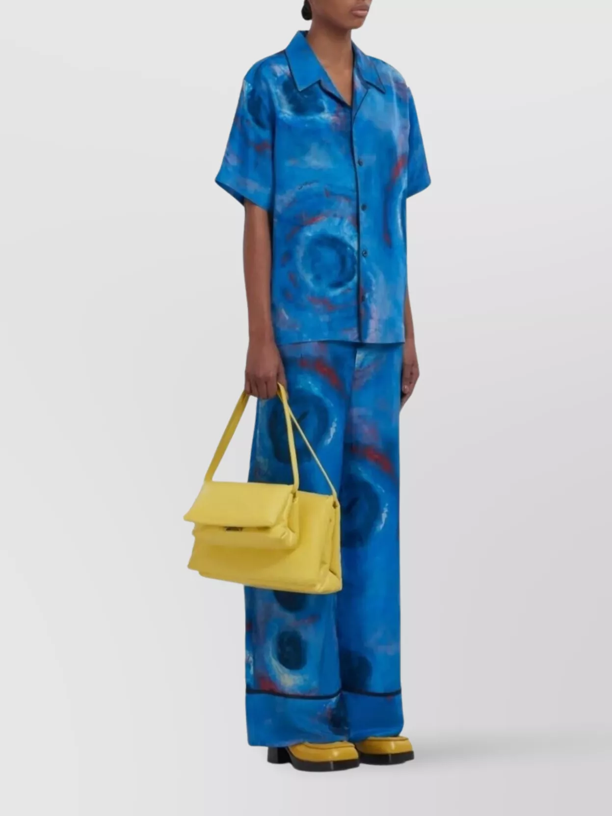 Marni Wide Leg Trousers Elastic Waistband