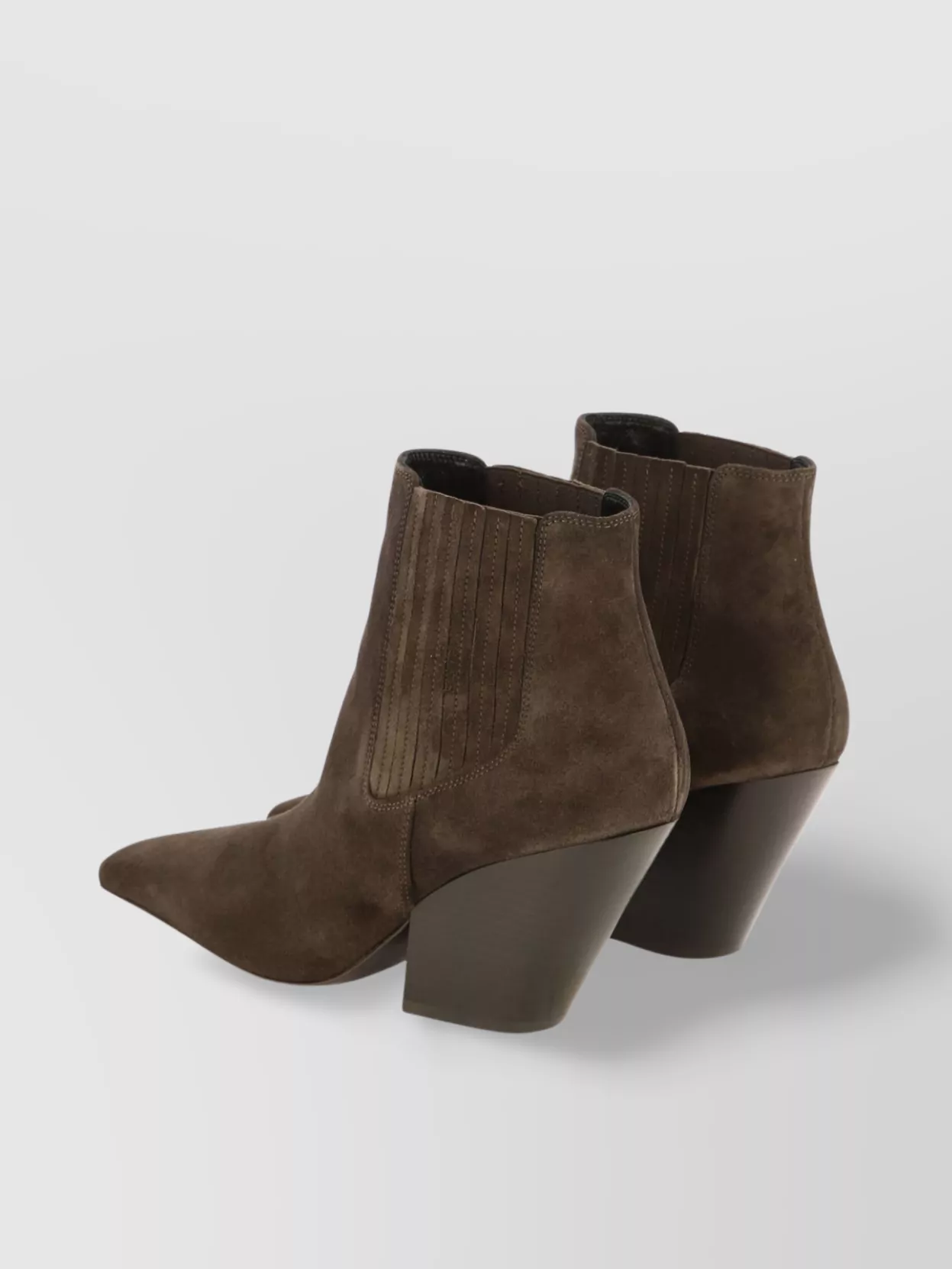 Casadei "Vulcano" Suede Ankle Boots With Cone Heel