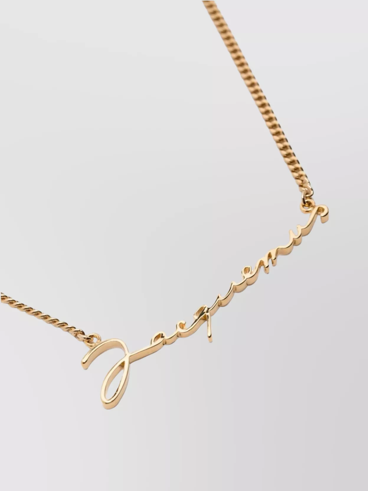 Jacquemus Linked Chain Script Pendant Necklace