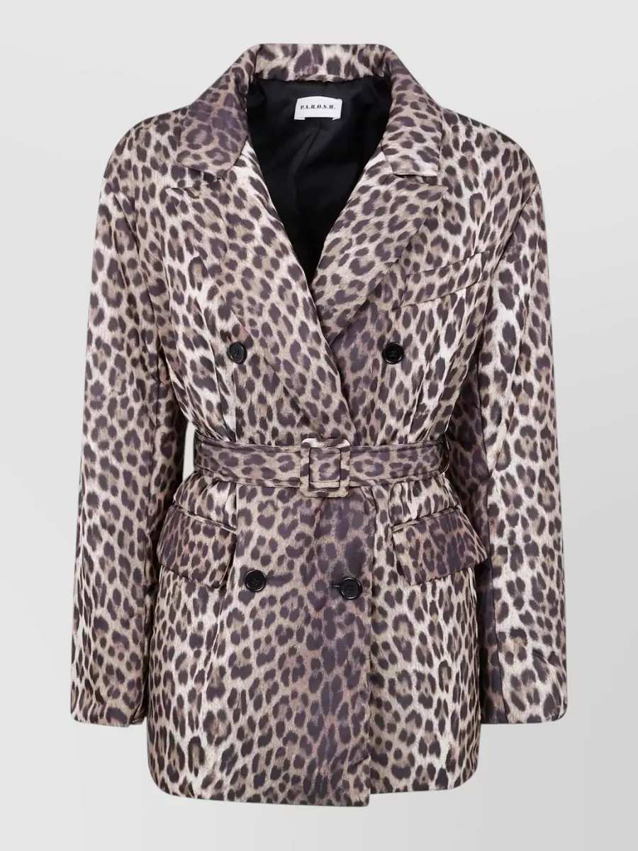 Parosh double-breasted belted coat