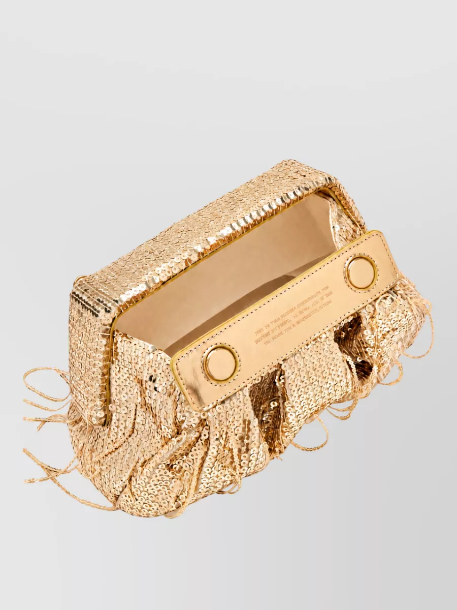 Themoiré Na Mini Sequin Hemp Shoulder Bag