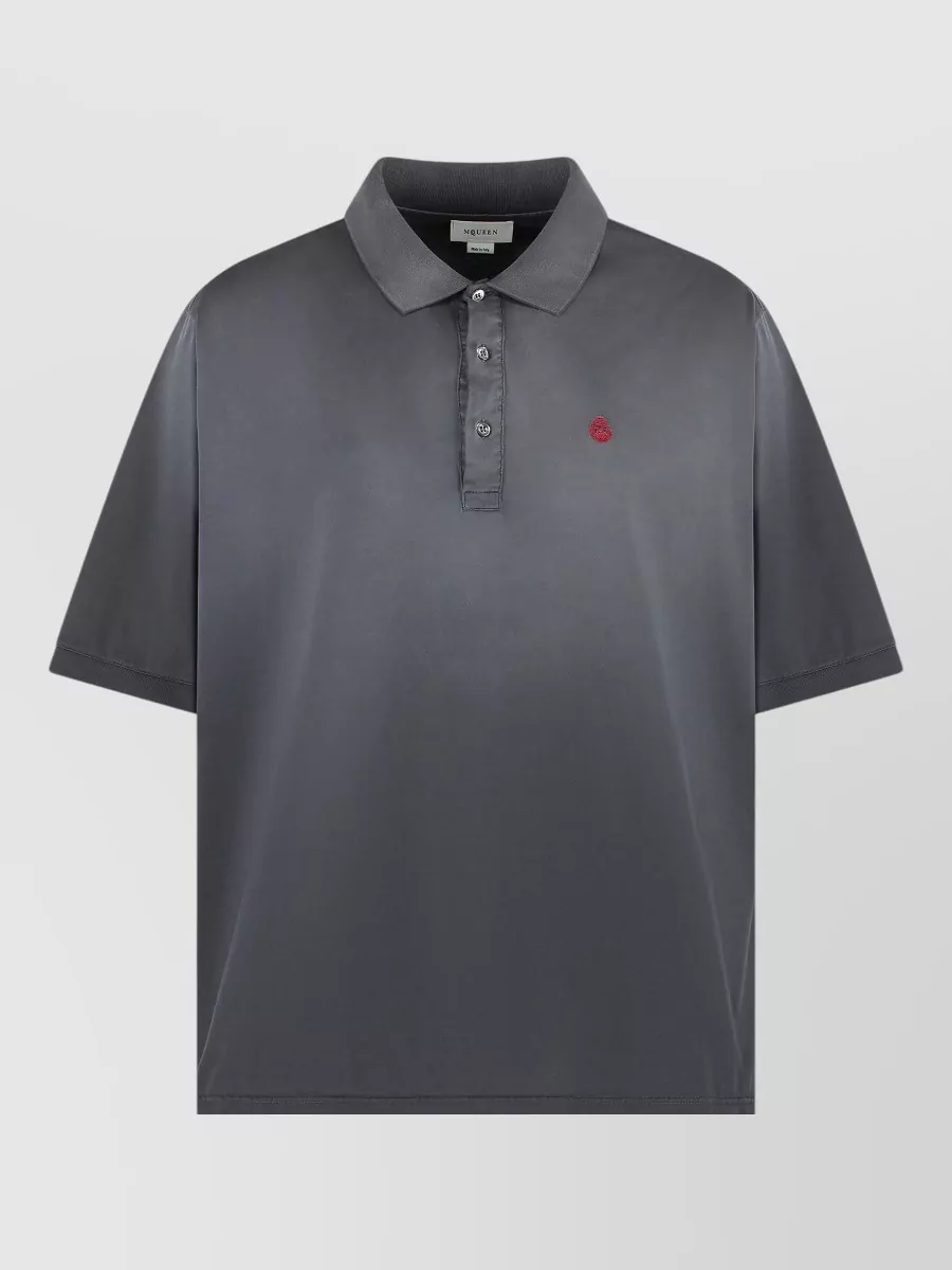 Mc Queen ribbed short-sleeve polo shirt