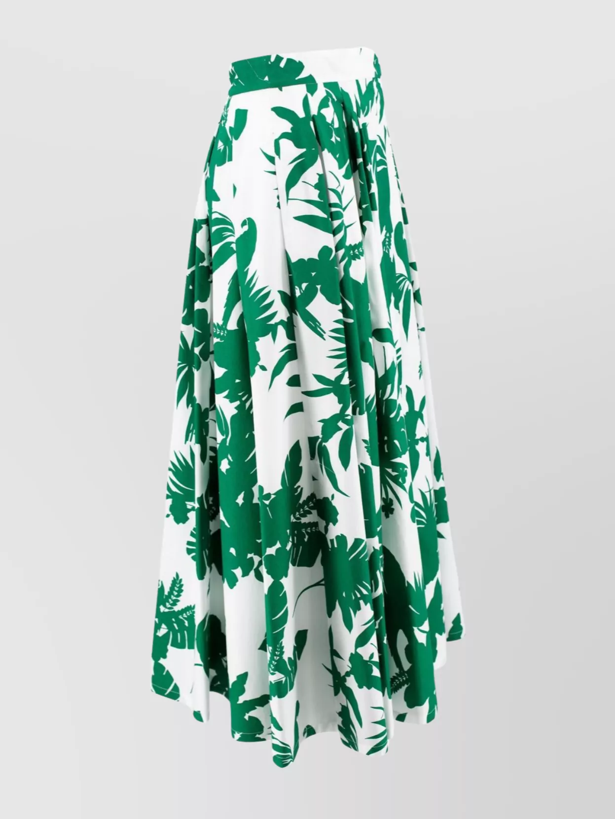 's Max Mara High Waist Pleated Tropical Print Skirt