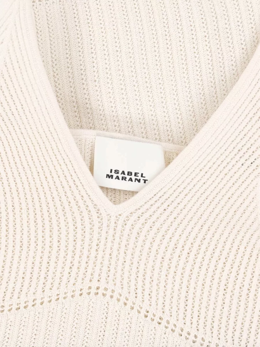 Isabel Marant Silk Knit Long-Sleeve Top