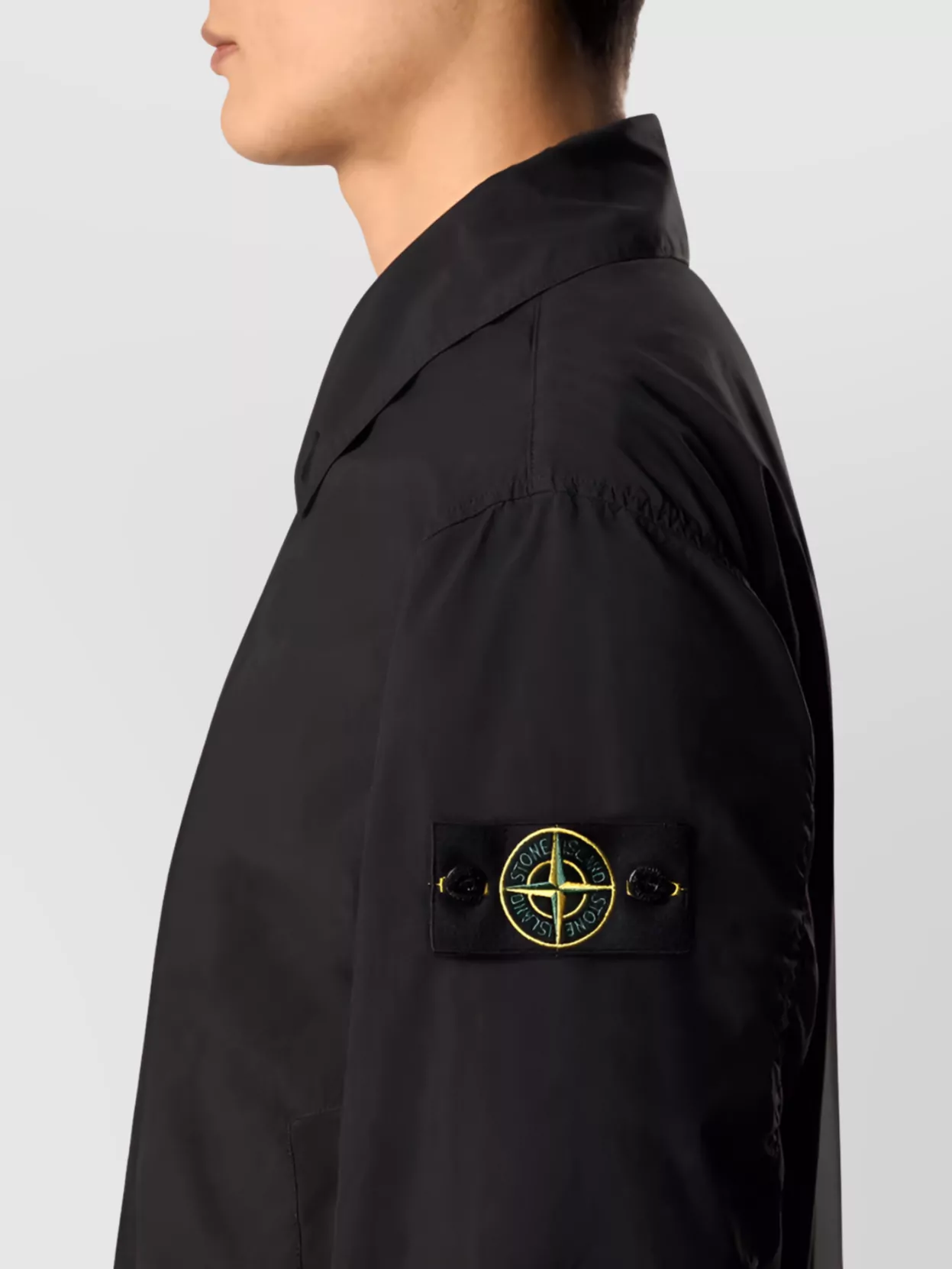 Stone Island Hidden Cuffs Lightweight Canvas Jacket