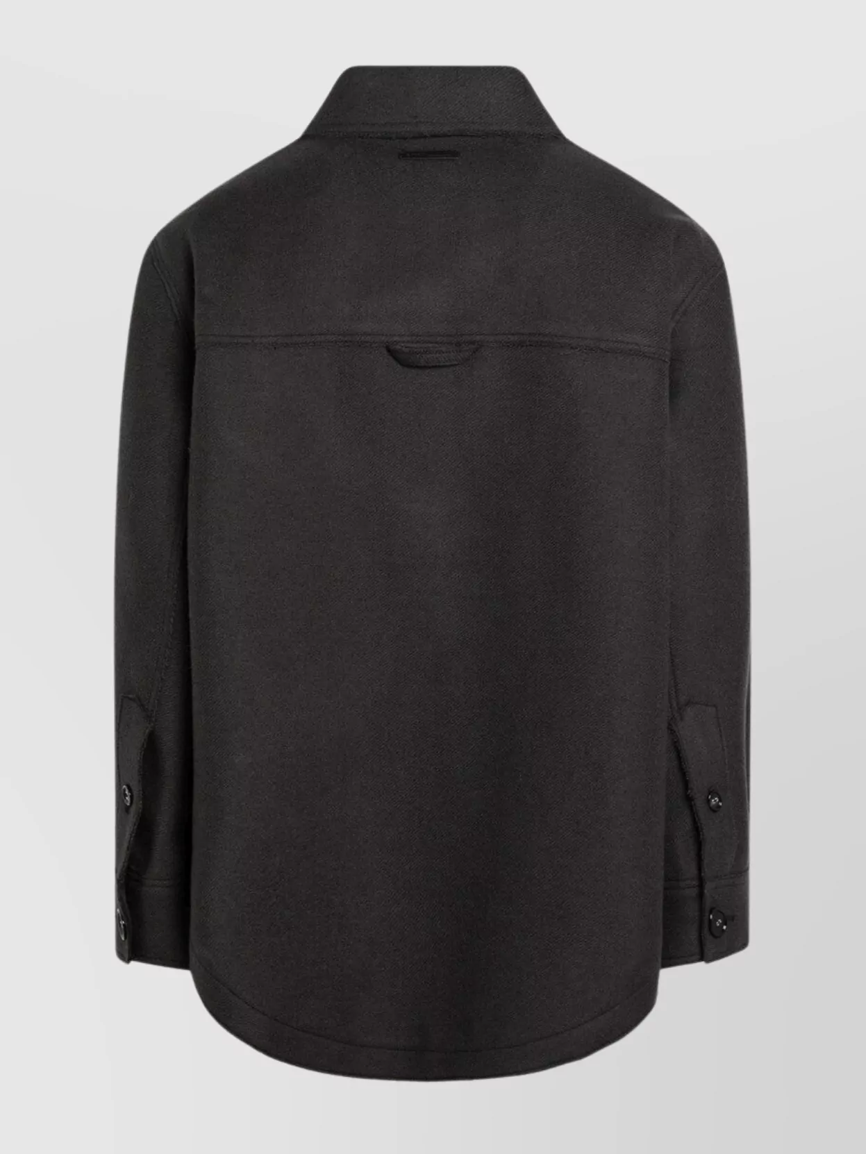 Ami Alexandre Mattiussi Ami Paris Anthracite Grey Wool Shirt With Pockets Men In Black