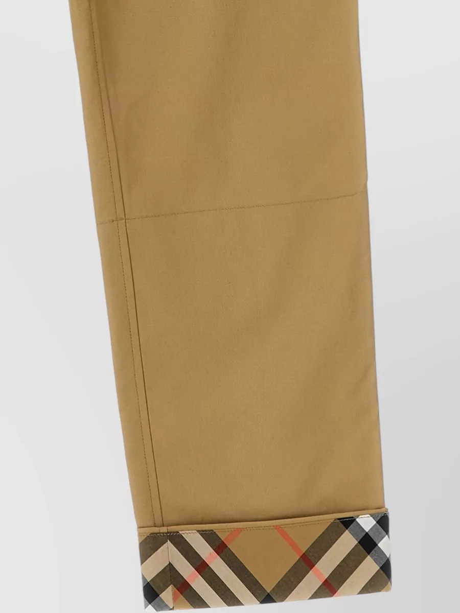 Burberry Cotton Twill Straight-Leg Pants