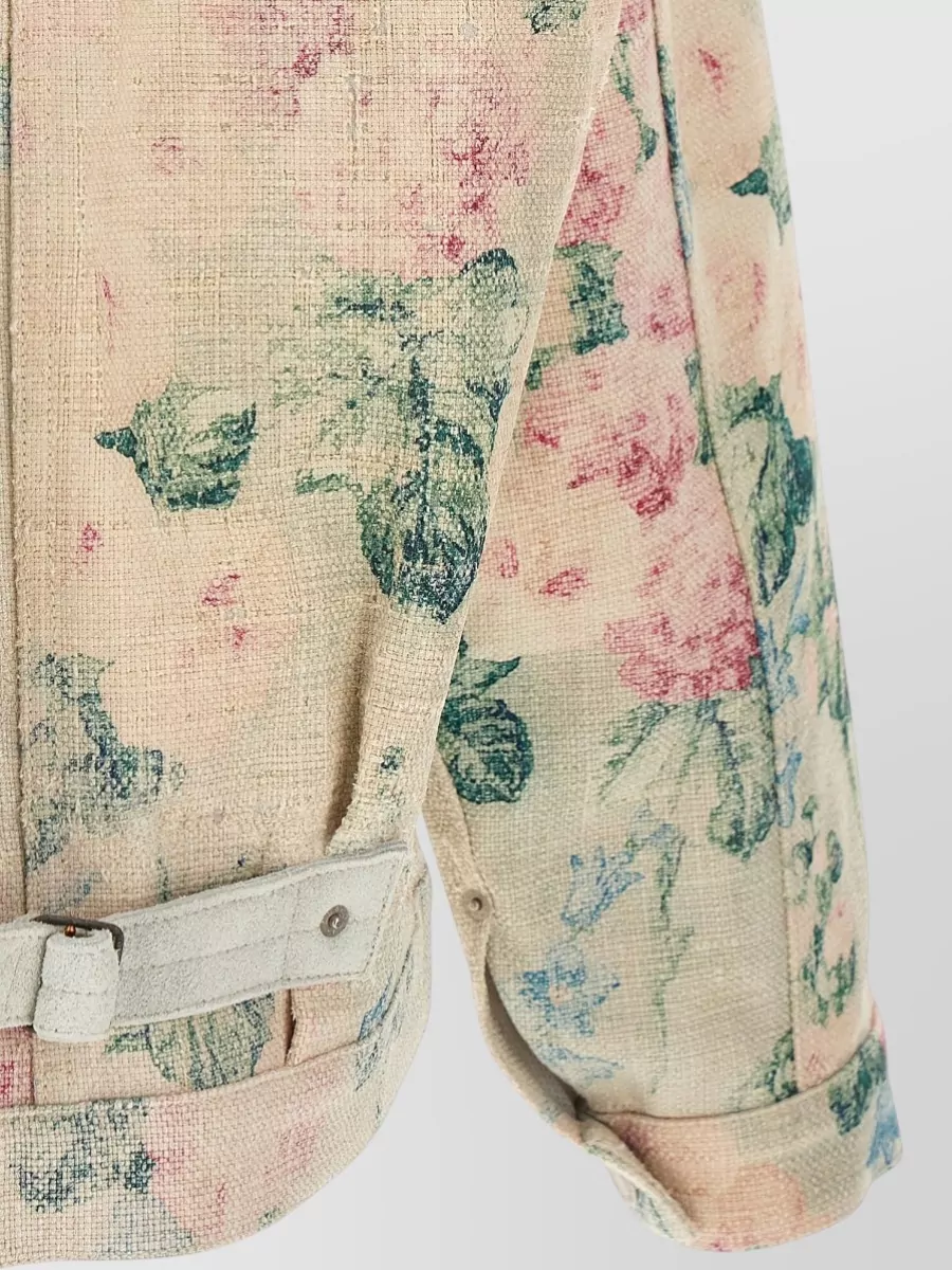 Junya Watanabe Floral-Jacquard Single-Breasted Coat