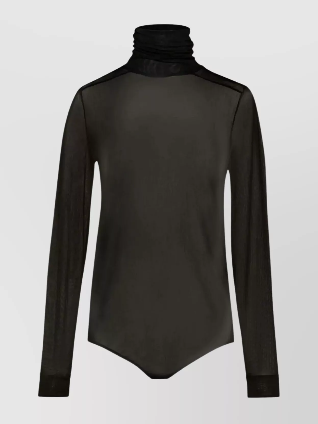 Shop Maison Margiela Sheer Long-sleeved Fitted Bodysuit In Brown