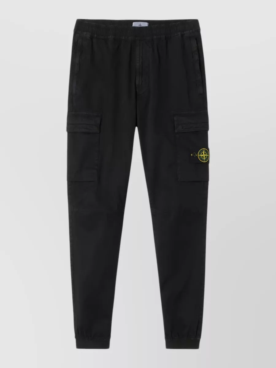 Stone Island cotton tapered cargo track pants