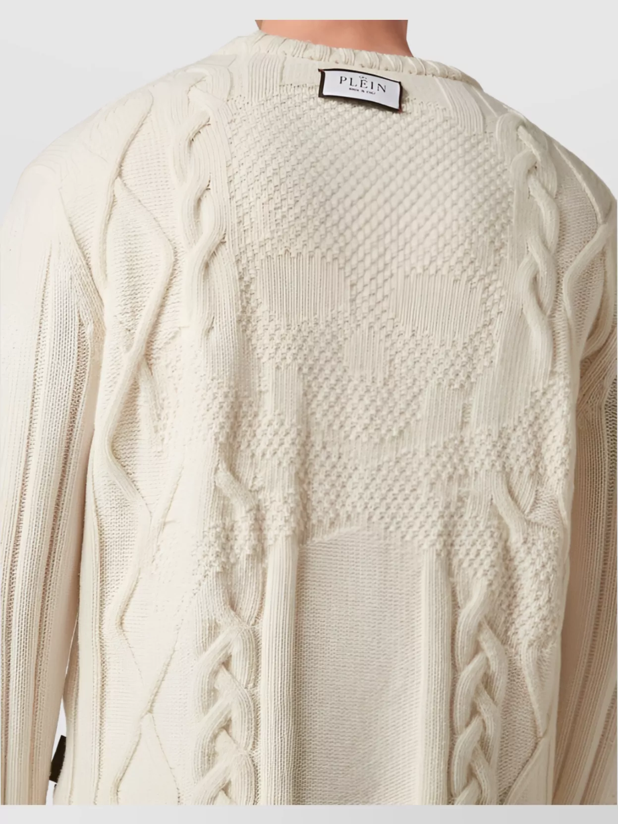 Philipp Plein Knitwear Crew Neck Frayed Hem Sweater