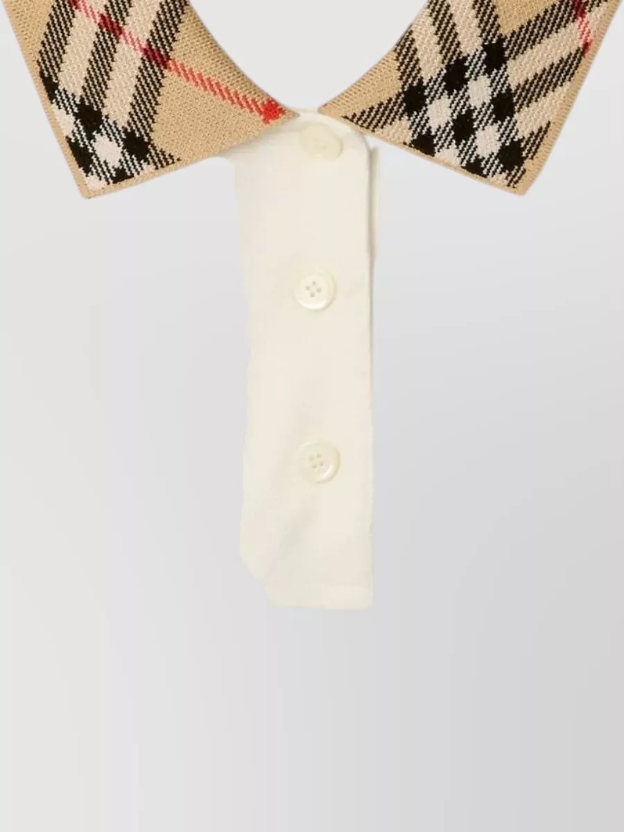 Burberry Cotton Polo Shirt Check Design Collar