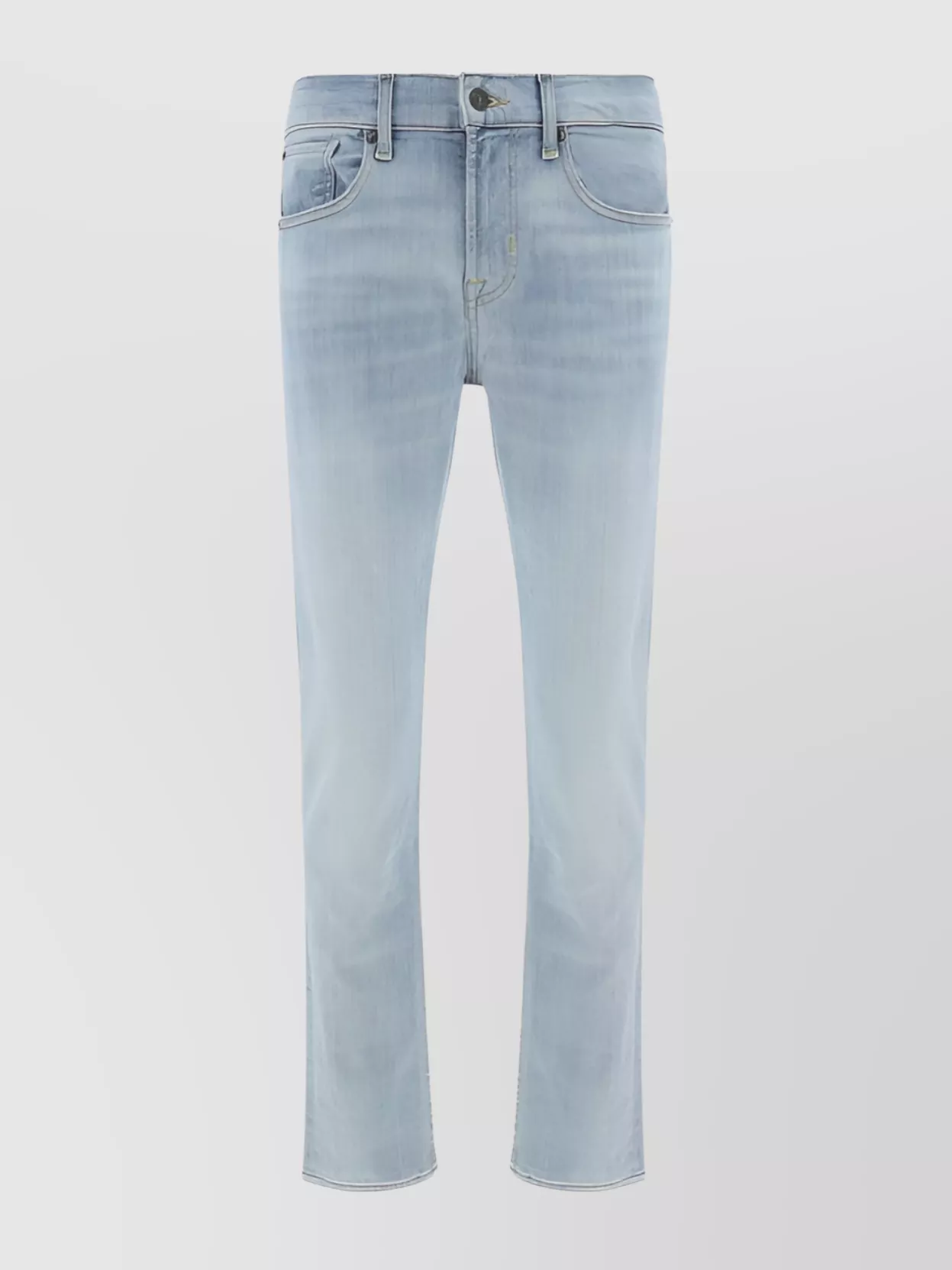 Shop 7 For All Mankind Straight Cut Cotton Jeans With Back Pockets