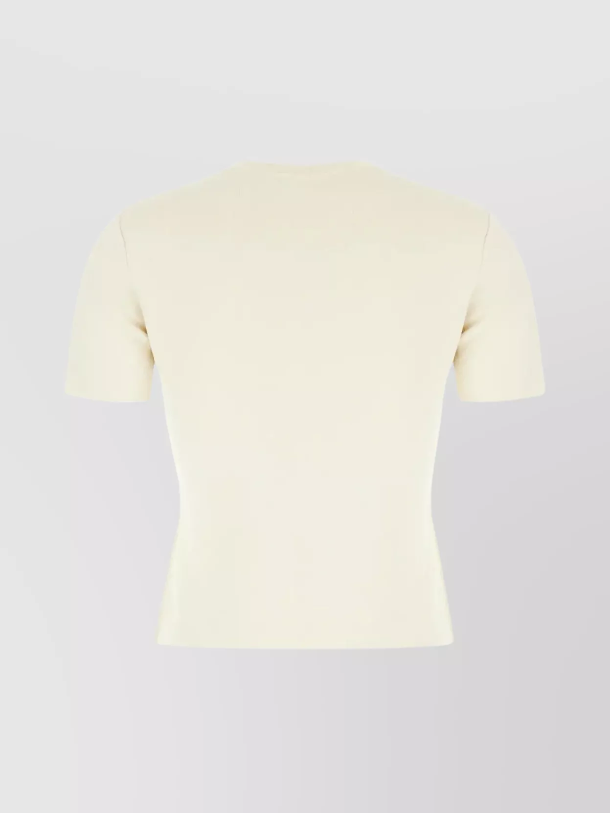 Max Mara Ivory Stretch Viscose Blend T-shirt In White