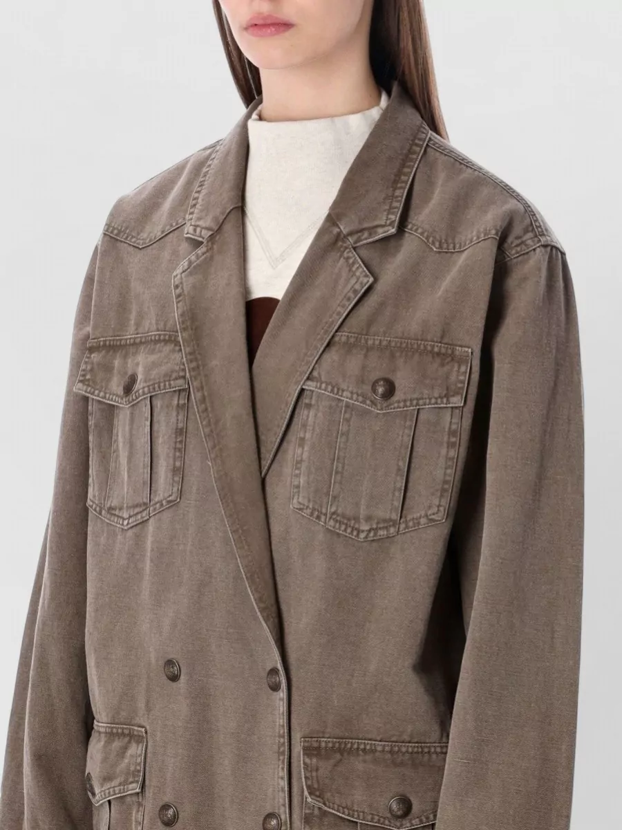 Isabel Marant Etoile Nevala Tailored Jacket Notched Lapels Front Pockets