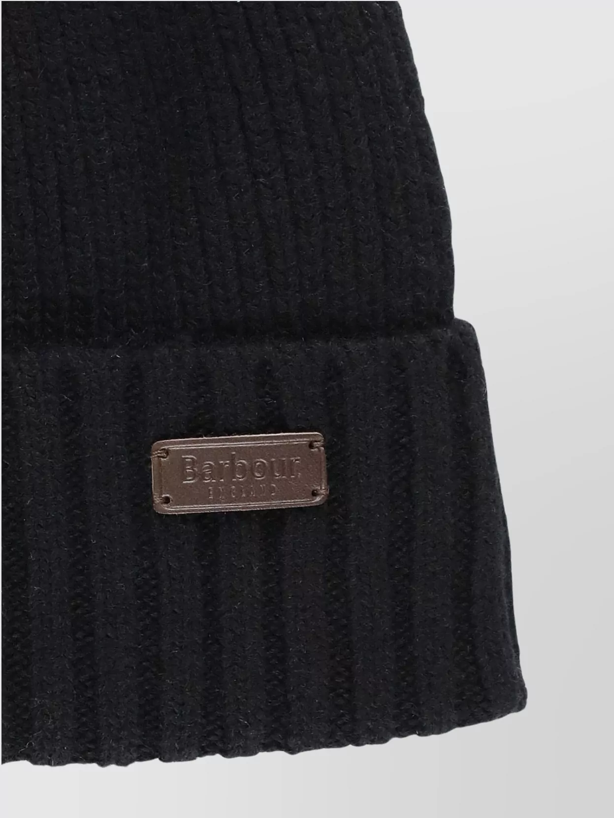 Barbour Beanie With Folded Cuff And Logo Patch