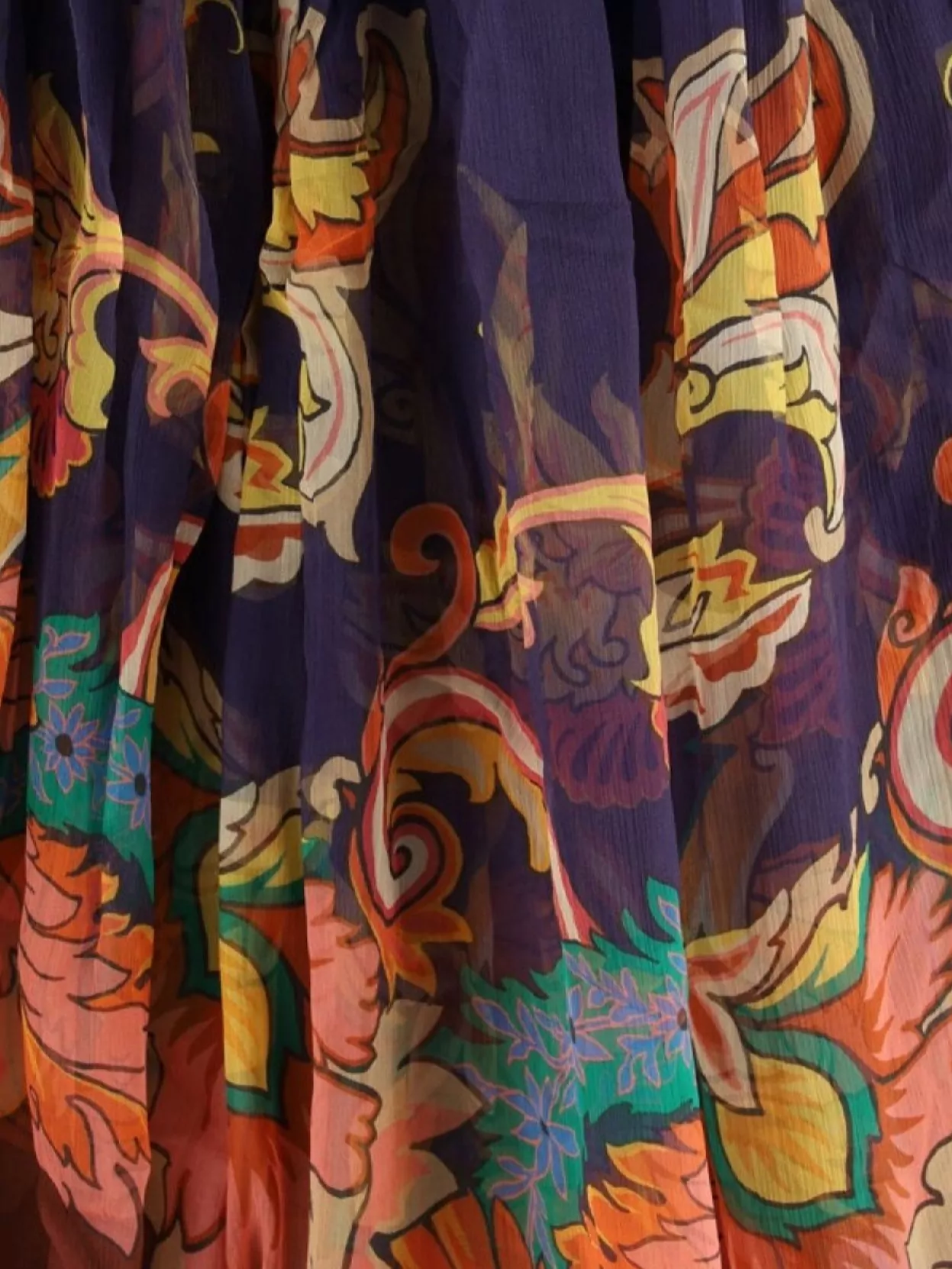 Etro Boho Silk Dress Lace Inserts