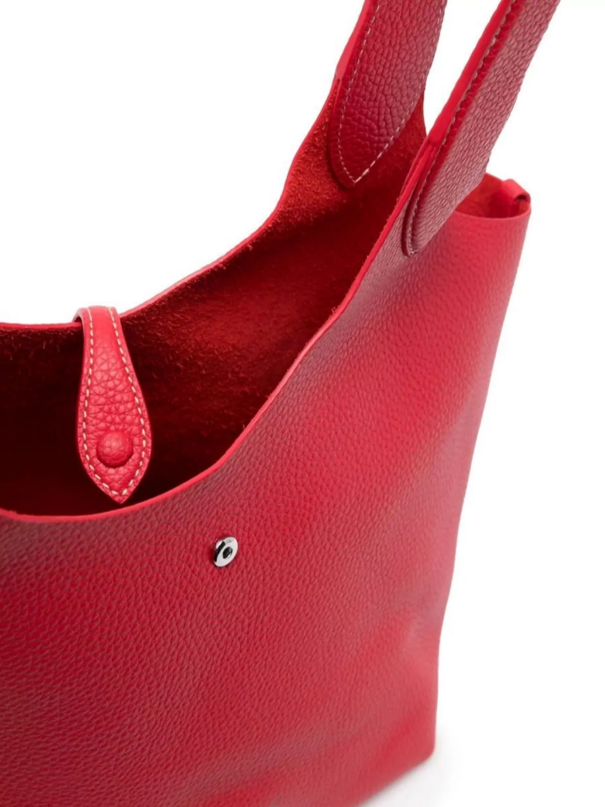 Ralph Lauren Play Textured Leather Top Handle Tote In Red